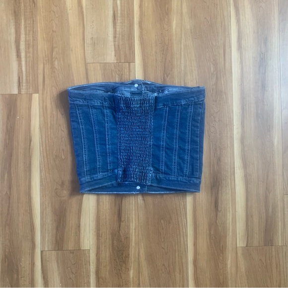 Denim Button-Up Corset Top - Picture 2 of 3